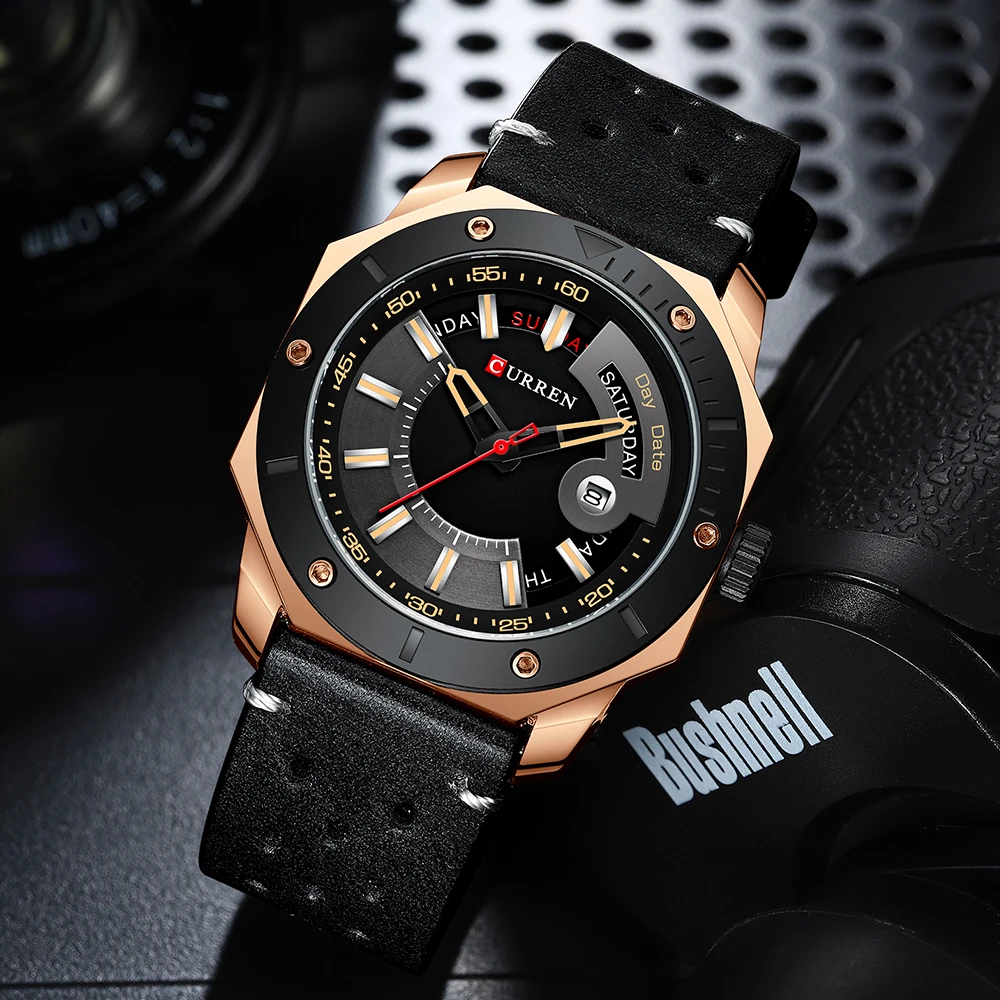 CURREN Men's Watch Fashion Chic Stainless Steel Quartz Male Watches with Date and week Gentleman Choice | Наручные часы