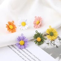 diy jewelry accessories spray painting fresh daisy flower earrings ins earrings sunflower versatile material pendant