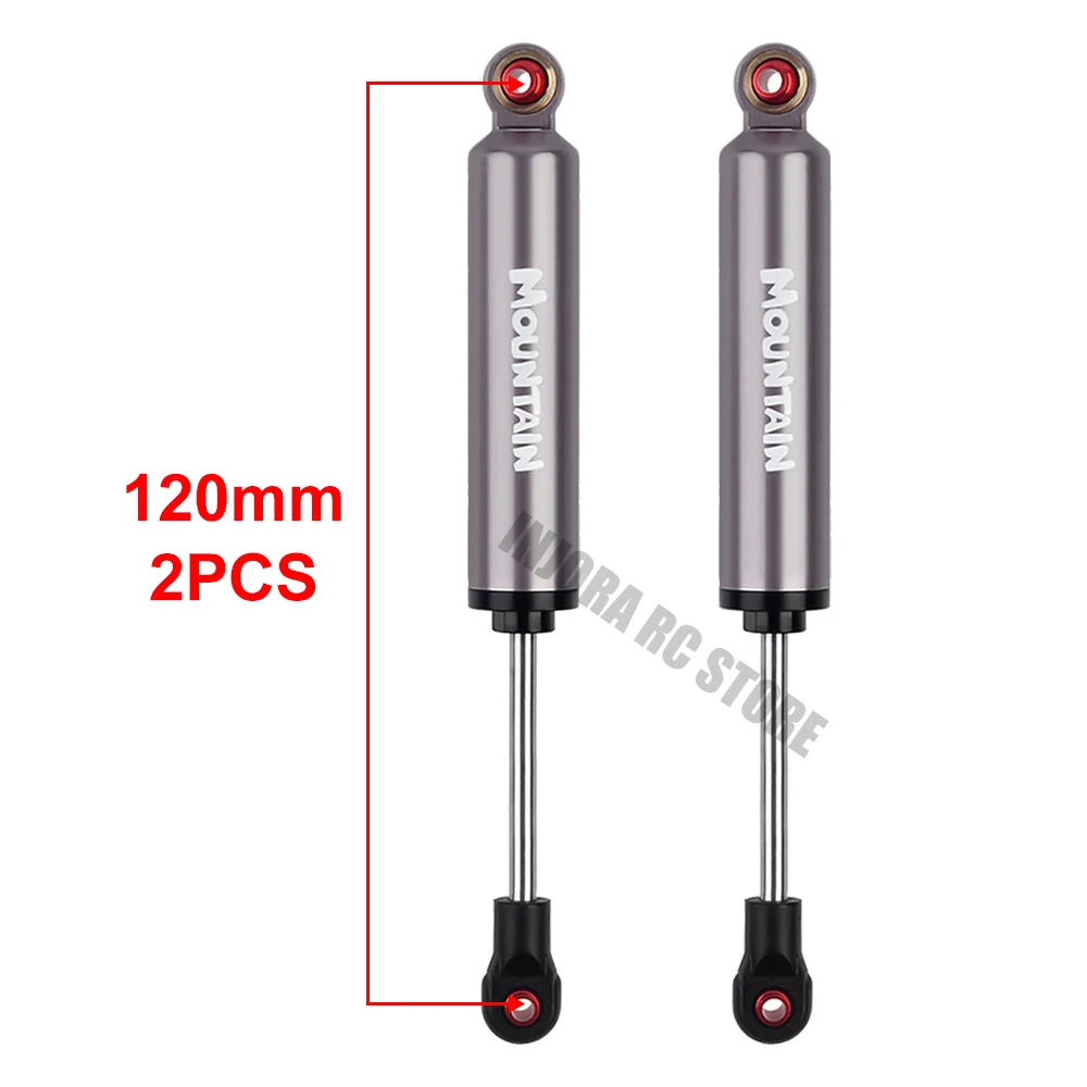 2PCS 120mm Grey 2 шт. металлический амортизатор встроенный Весна 90/100/110/120 мм для 1/10 RC Рок Гусеничный и грузовик осевой SCX10 TRX-4 D90 RC Запчасти - Цвет: 2PCS 120mm Grey