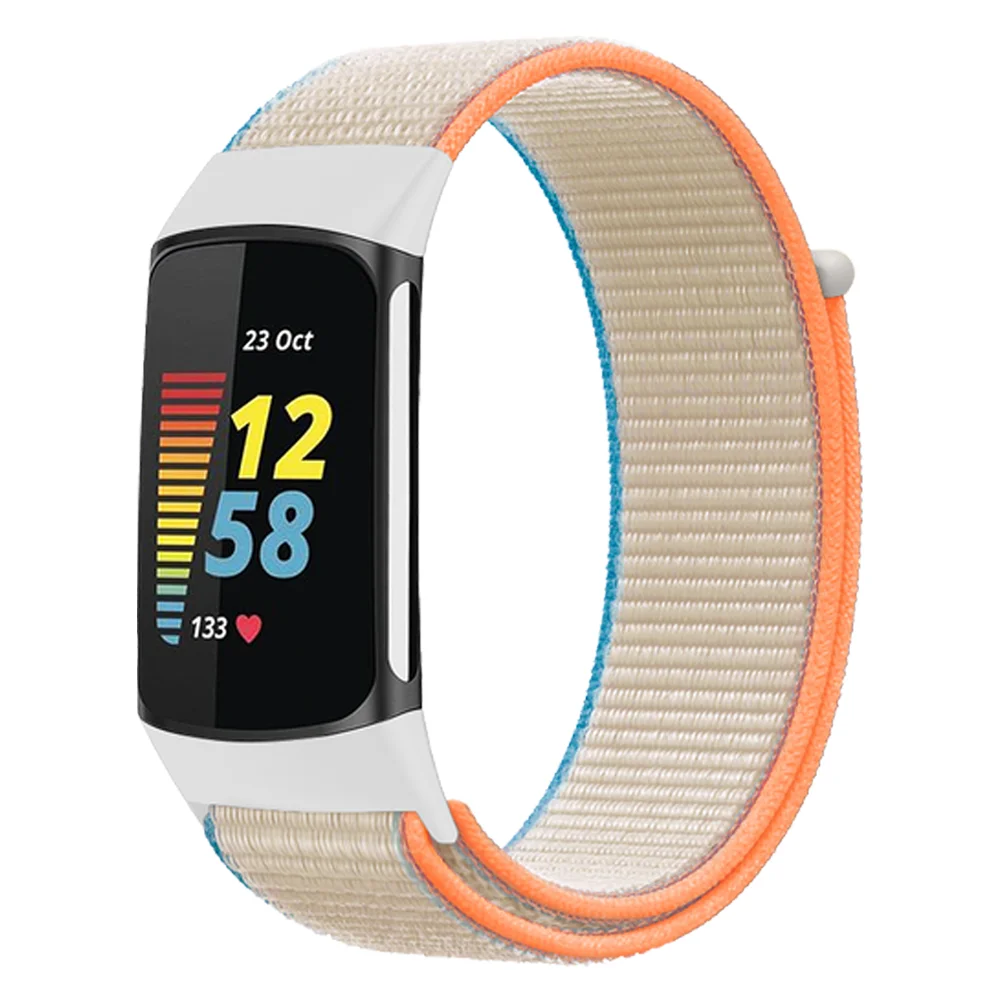 

Ремешок для умных часов Fitbit Charge 5, аксессуары, спортивный нейлоновый браслет-петля, браслет, браслет для fitbit Charge 5