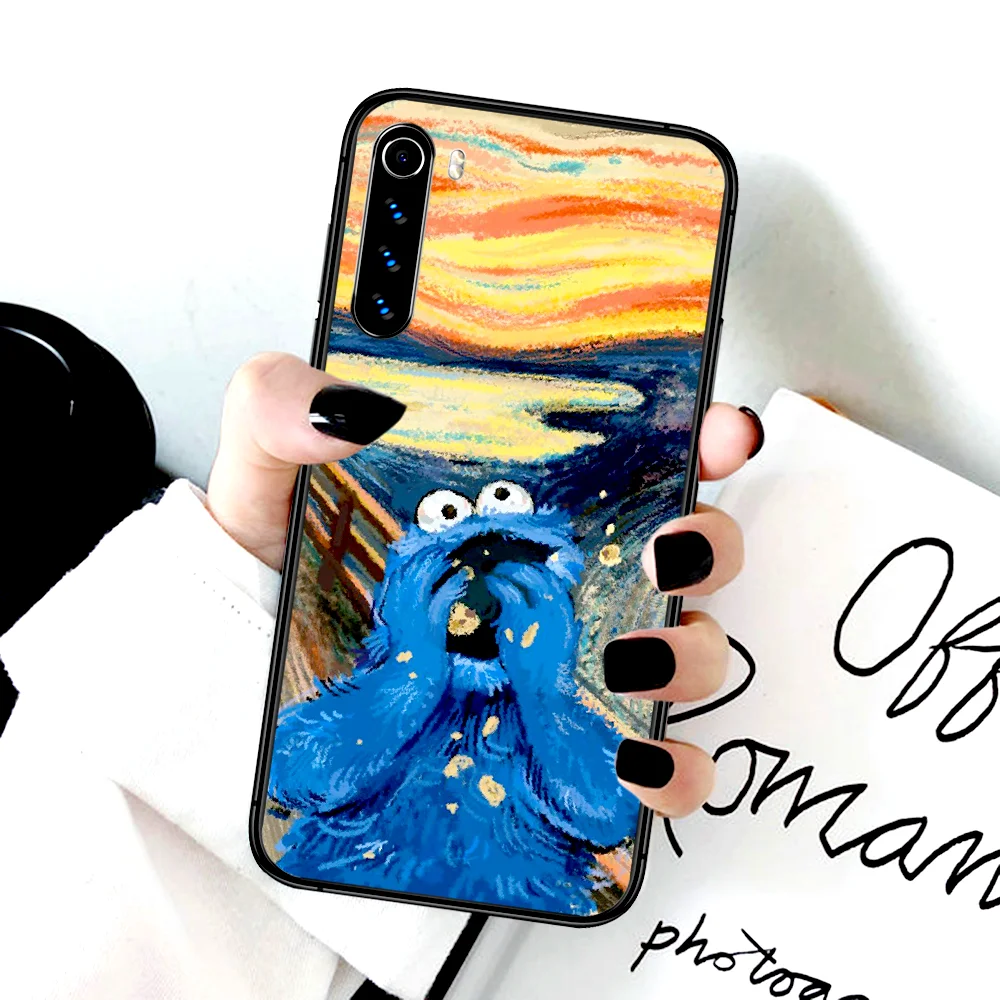 

Sesame Cute ELMO Phone Case For Xiaomi Redmi Note 7 8 8T 9 9S 4X 7 7A 9A K30 Pro Ultra black Hoesjes Soft Cover Silicone Back