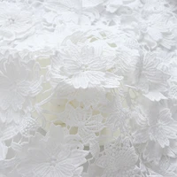 0 5meters wedding dress lace fabric accessories water soluble embroidery flower leaf lace fabric diy fabric width 120cm