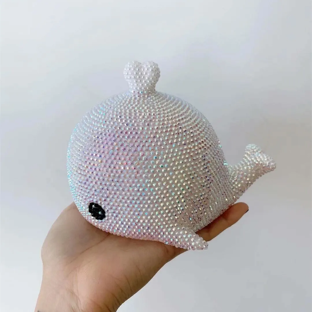 Сверкающий ночник в виде дельфина мультяшный светодиодный светильник для