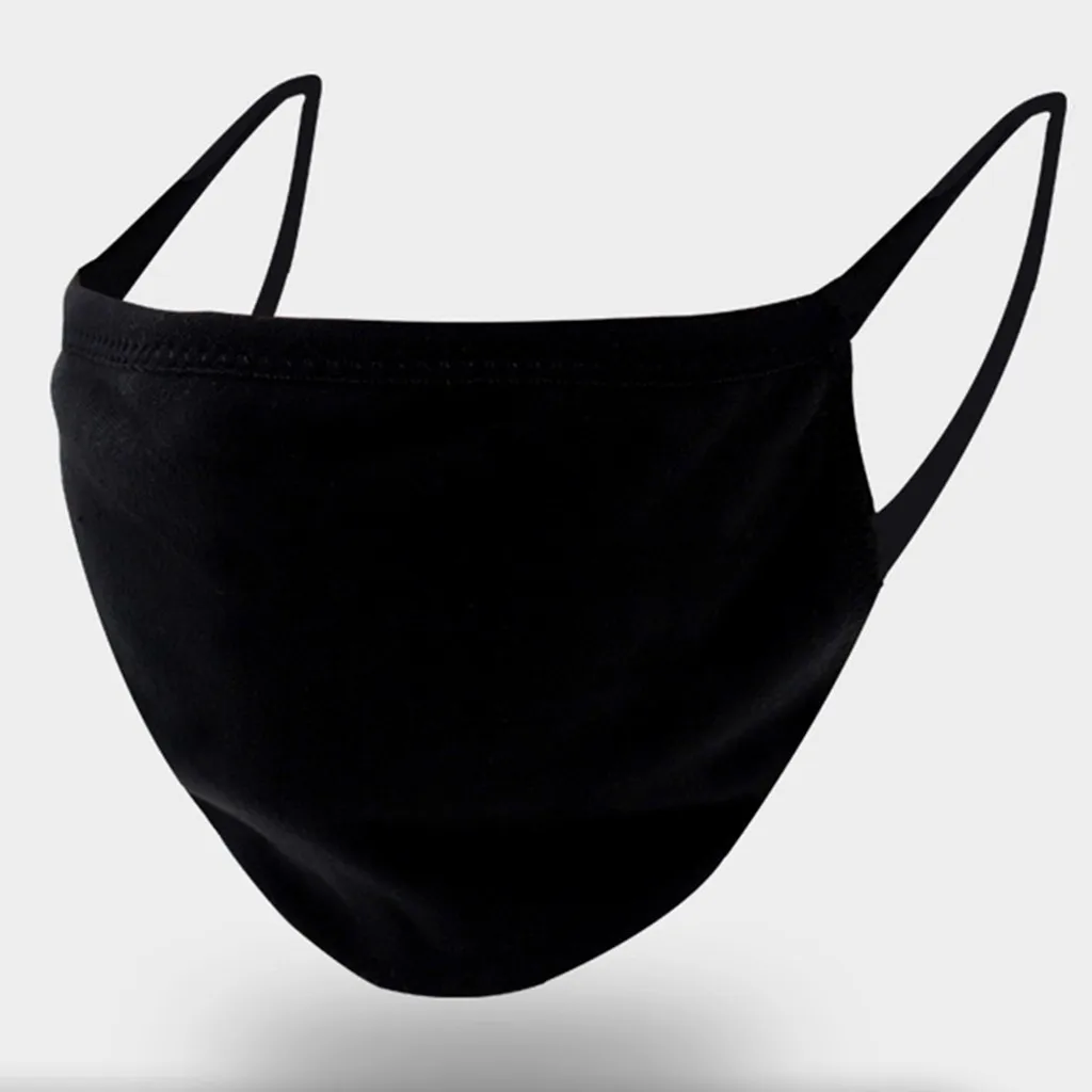 Детский черный шарф для лица 6 шт. однотонный черно белый пыленепроницаемый