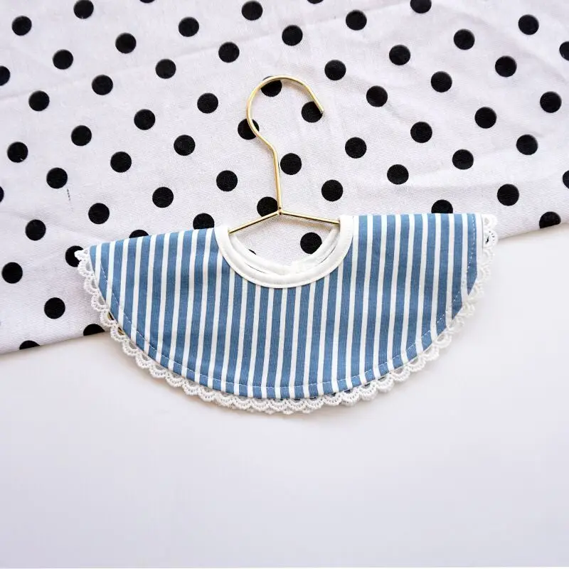 Infant Baby Cotton Bibs Newborn Soft Round Burp Cloth Girls Lovely Printed Laciness Feeding Scraf Kids Accessories | Детская одежда и