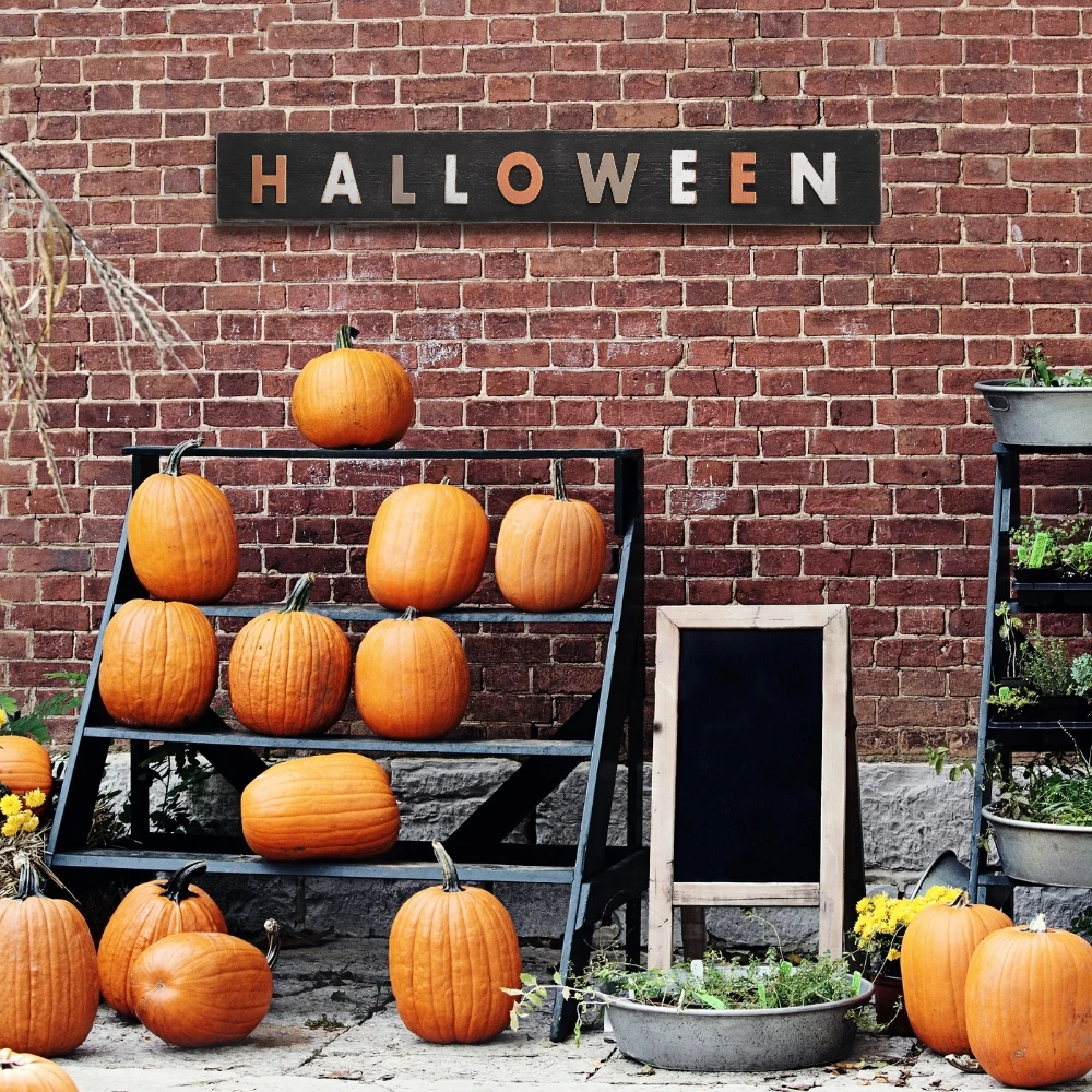 

Halloween Wood Hanging Sign Holiday Wooden Wall Sign