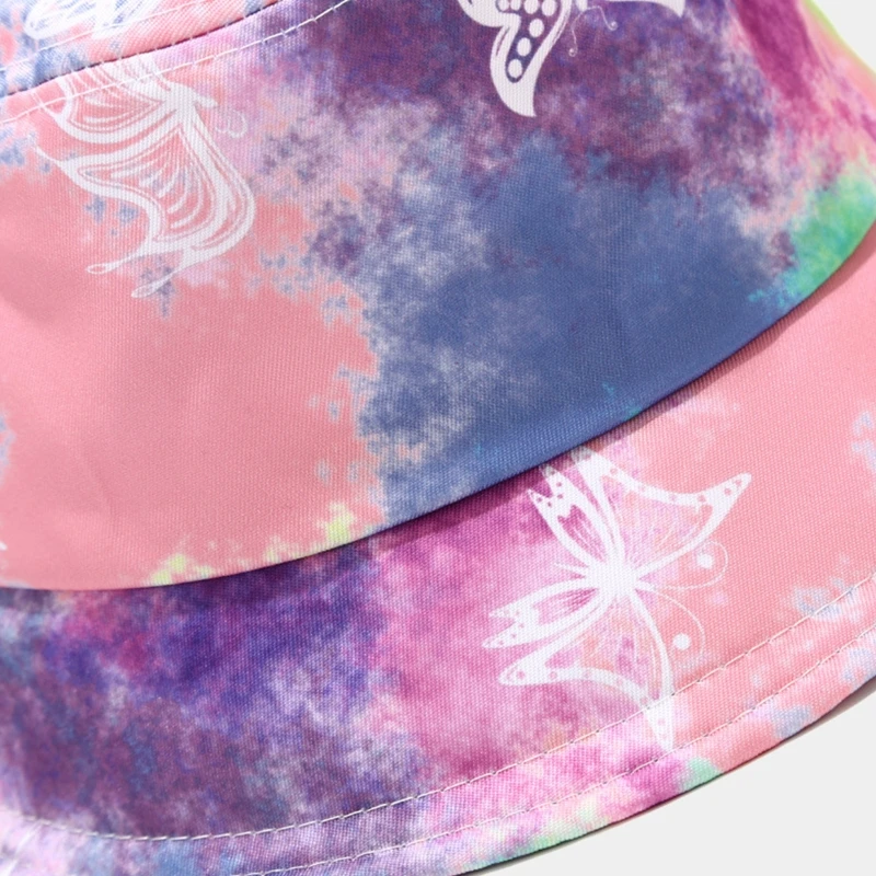 

Women Men Fire Butterfly Cloud Dragon Graffiti Print Bucket Hat Harajuku Hip Hop Wide Brim Sunscreen Panama Fisherman Cap