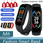 Смарт-часы M6 для мужчин и женщин, фитнес-трекер с пульсометром, спортивный браслет, умный Браслет, умные часы для Xiaomi, смарт-браслет