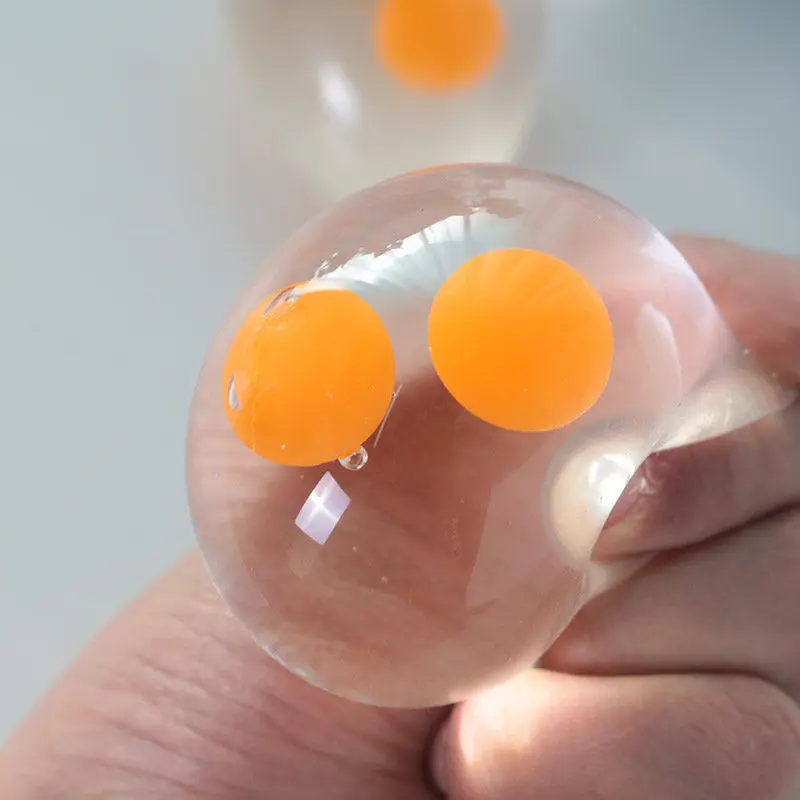 3 шт. Squeeze vent яйцо защемления воды яйцо Мягкие бутылки для воды прозрачный желтый яйцо игрушка для снятия стресса шутки funnny игрушки для детей от AliExpress WW