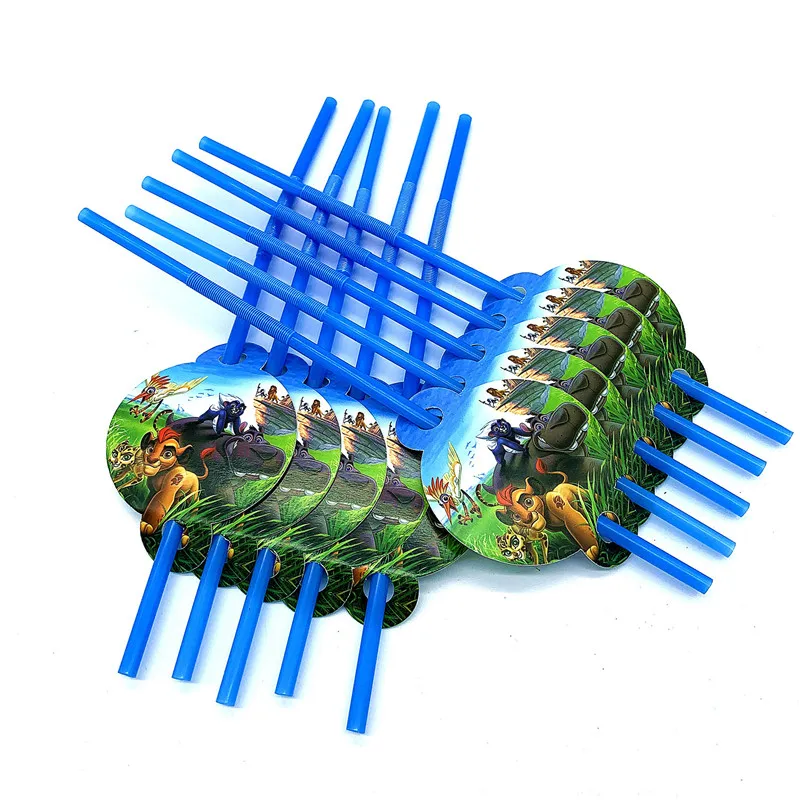10 шт. одноразовые соломинки для защиты льва детей декор вечеринки в честь Дня