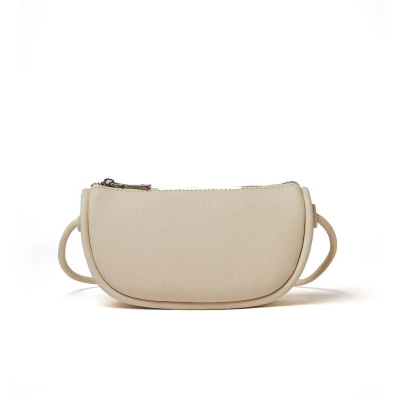 

Women's Bag 2021 New Leather Women's Bag Fashion Simple Moon Bag Single Shoulder Cross Half Round Armpit Bag