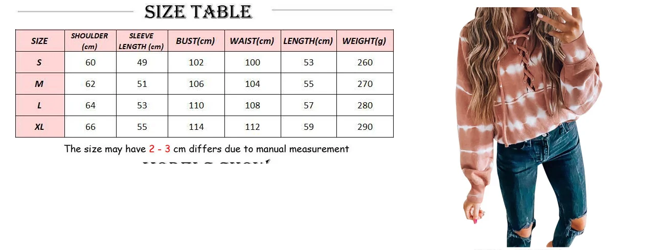 

Women's Printed Hoodie Feature Lace Up Long Sleeve Clothes Autumn Strappy Top Sports