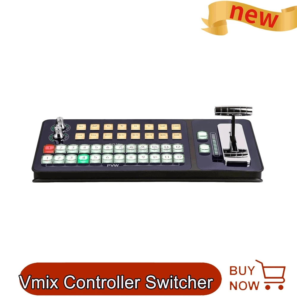 

Vmix Controller Switcher Switching Station T-bar Control Panel Live Console Education Recording Broadcasting Guide Keyboard