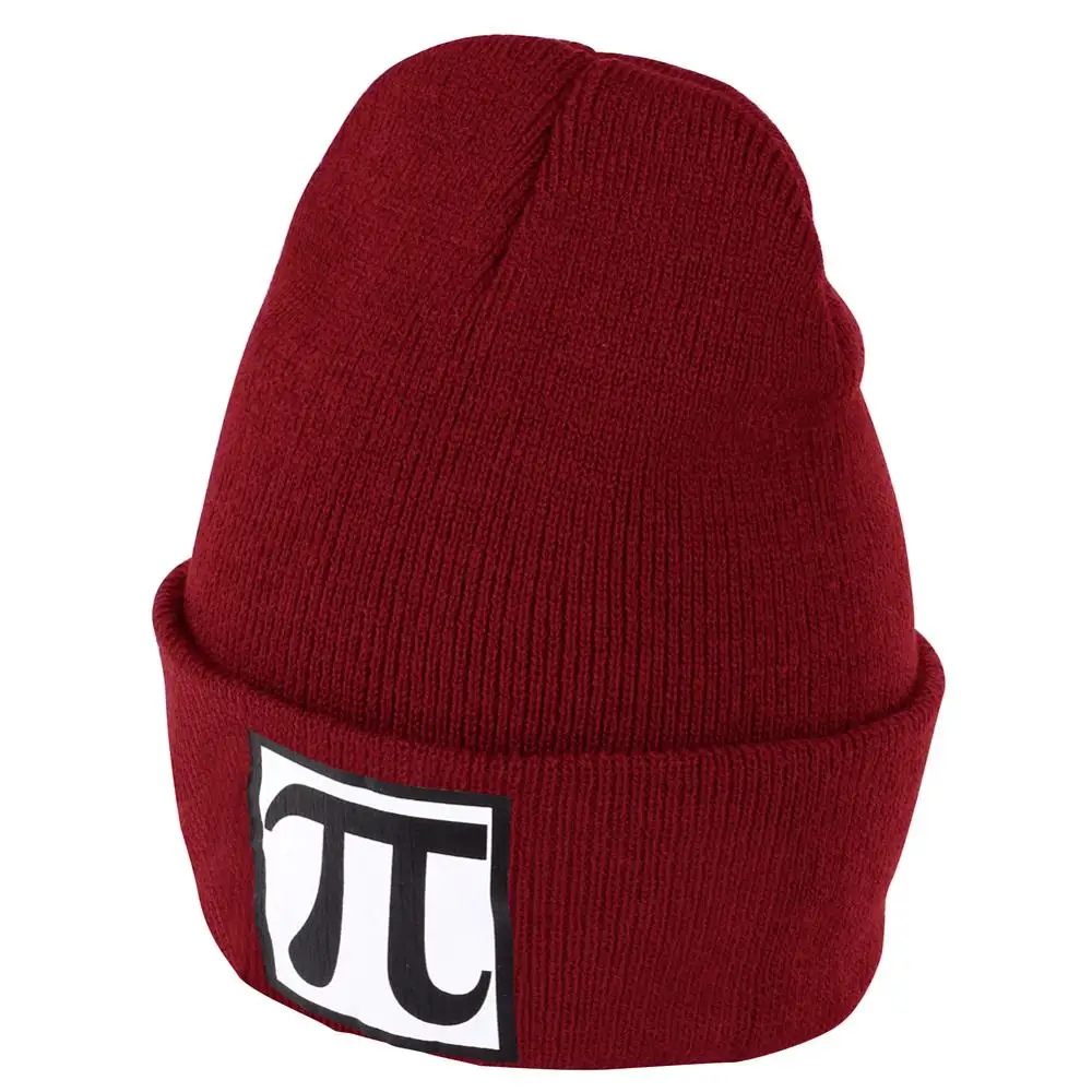 Кофейная вязаная шапка с логотипом бини черепом зимняя теплая мешковатая