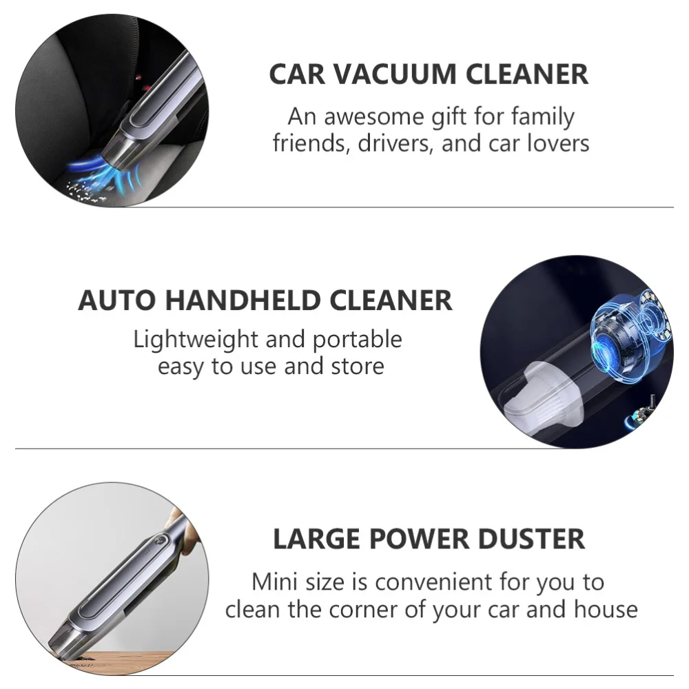 

1 Set Car Vacuum Cleaner Auto Handheld Suction Duster Dust Collector (Wired)