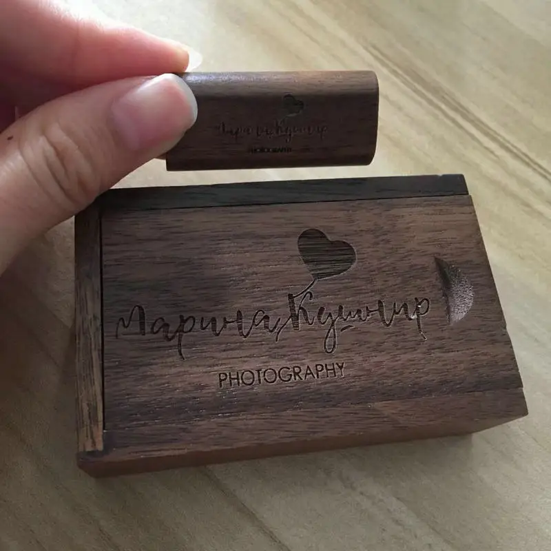 Флеш накопитель USB 2 0 с деревянным ящиком 10 шт. бесплатный логотип флеш Usb 8 ГБ 16