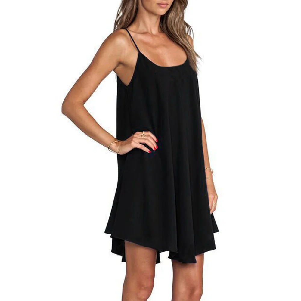 

Sexy Women Slash Neck Sleeveless Sling Party Dress Summer Solid Slim Ladies Dress Fashion Elegant Female Dress Dropshipping