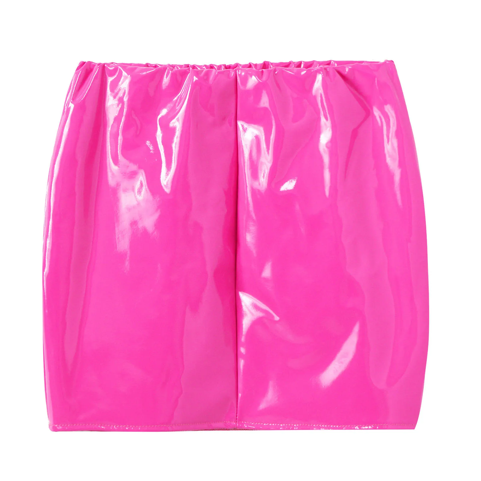 Женские мини-юбки из искусственной кожи Женская Глянцевая облегающая