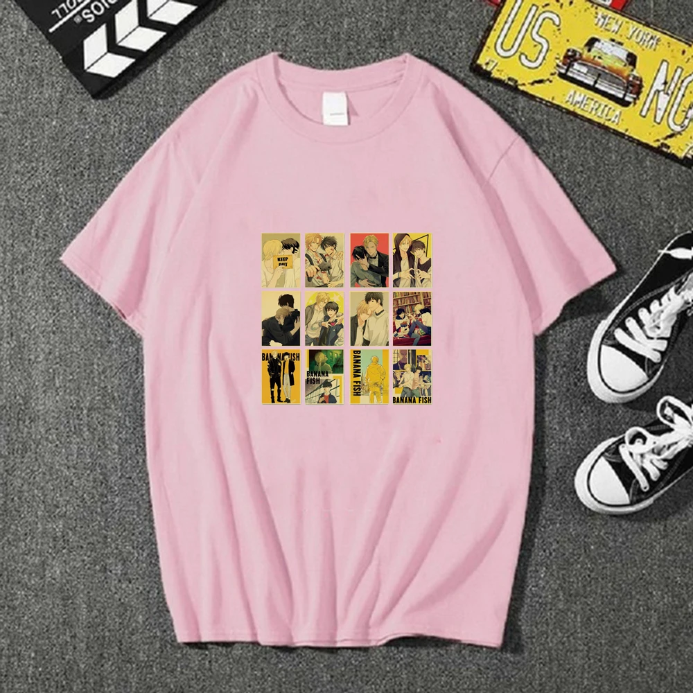 

Anime Cloth Banana Fish Short Sleeve O-neck Casual T-shirt
