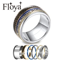 floya boho titanium stainless steel ring women rotatable multilayer wedding band ring set female