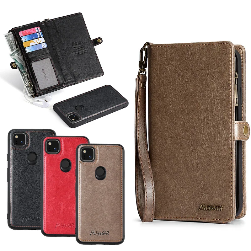 

Megshi- 001 PU кожаный чехол для pixel4a женский чехол с картой stylo6 Чехол-кошелек кожаный чехол для MOTO Gpower2021 чехол