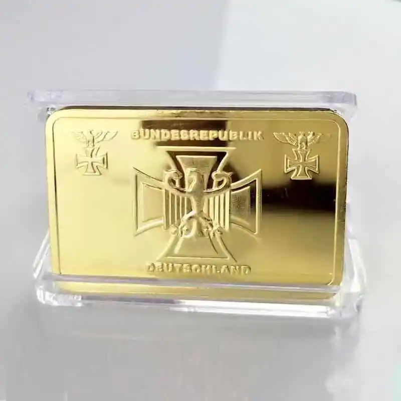 Немецкая карта Золотой слиток немецкий райхсбанк 1 унция Орел крест балка/монеты