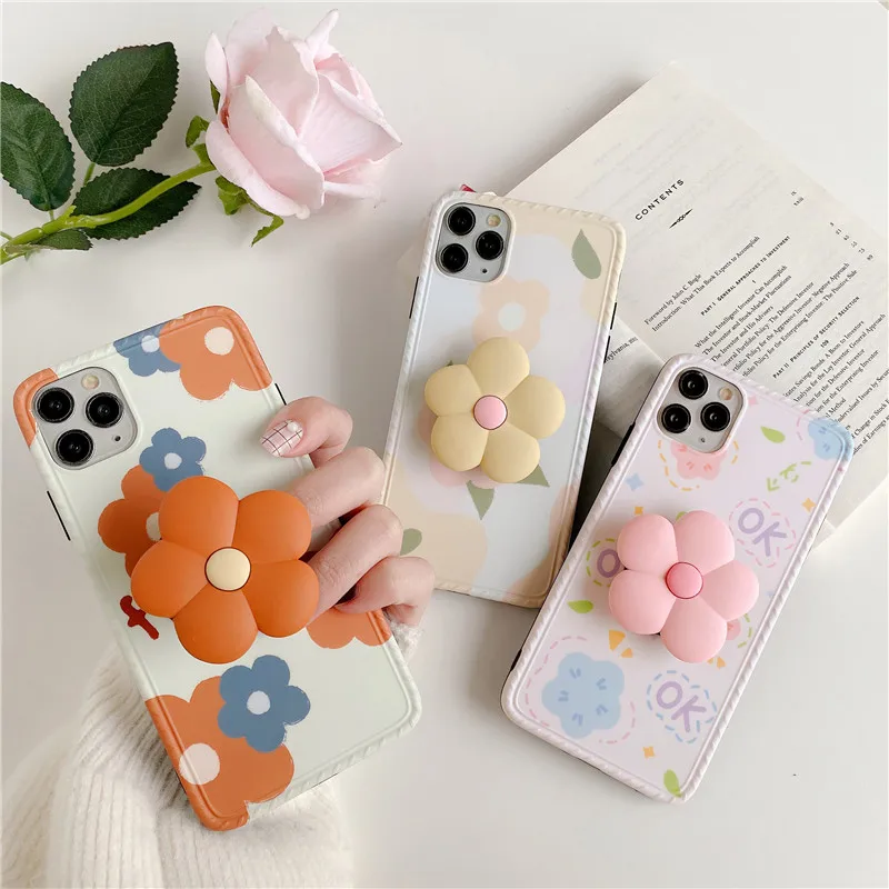 Милый мультяшный чехол для телефона iphone 11 Pro Max X XR XS с красивым цветочным