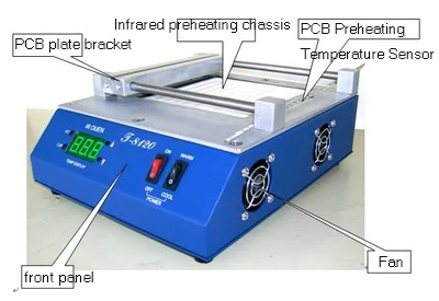 T-8120 120*120 мм SMD инфракрасный Подогрев PID контролирующий температуру Preheating станция Отопление plamформ
