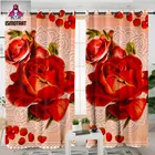 Занавеска Роза от Ismot Esha, шторы для гостиной, в спальню, розовые затемненные оконные шторы, роскошные 3D лепестки, 1 шт.