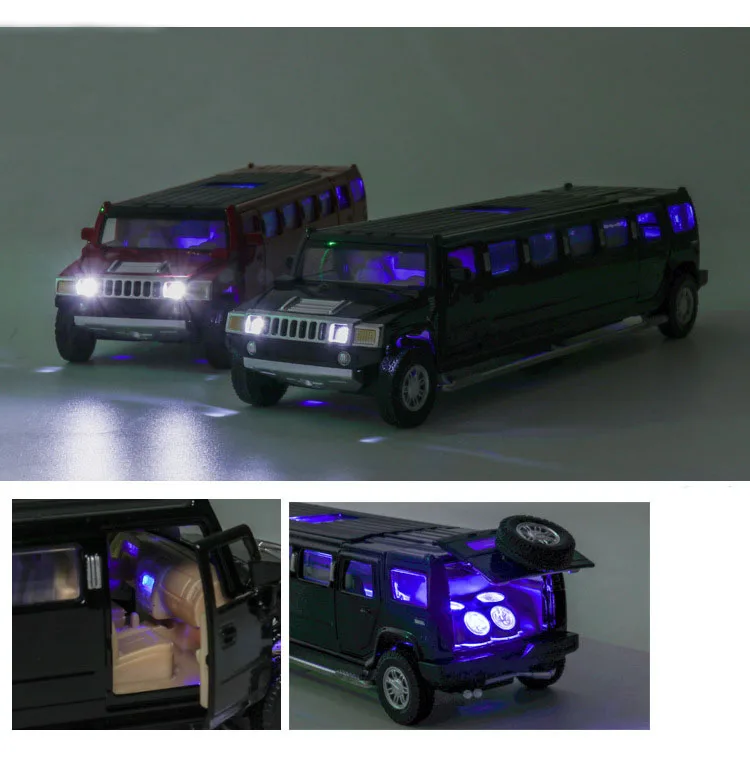 Высокая моделирования 1:32 сплава Hummer лимузин металл литья под давлением модель