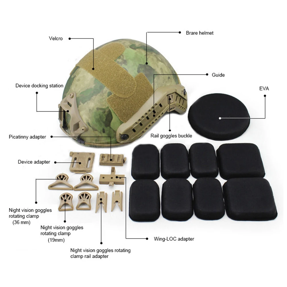 Военный страйкбол MH Тактический Быстрый Шлем Охотничья винтовка BB пистолет