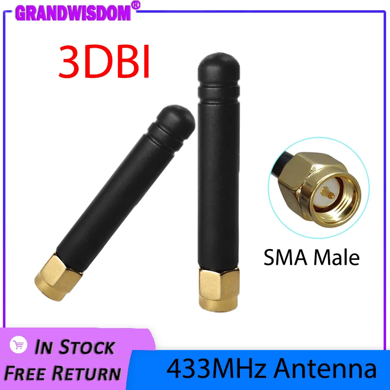 

Антенна 433 МГц 3dbi SMA штекер разъем 433 МГц IOT направленная антенна малого размера Водонепроницаемая антенна для водяного прибора Lorawan