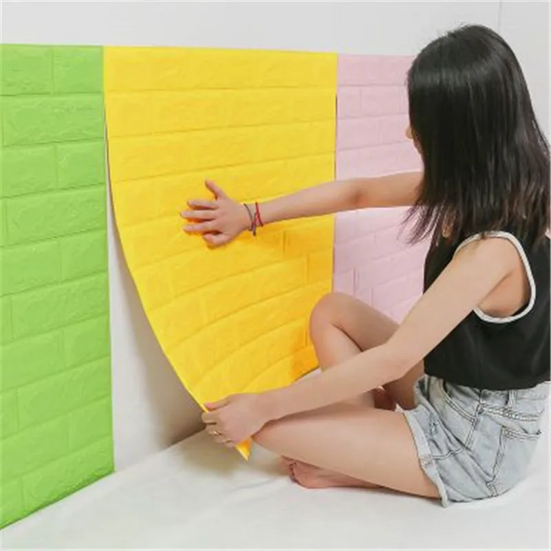 Горячая Распродажа DIY 3D кирпича по производству вспененного полиэтилена обои ПЭ