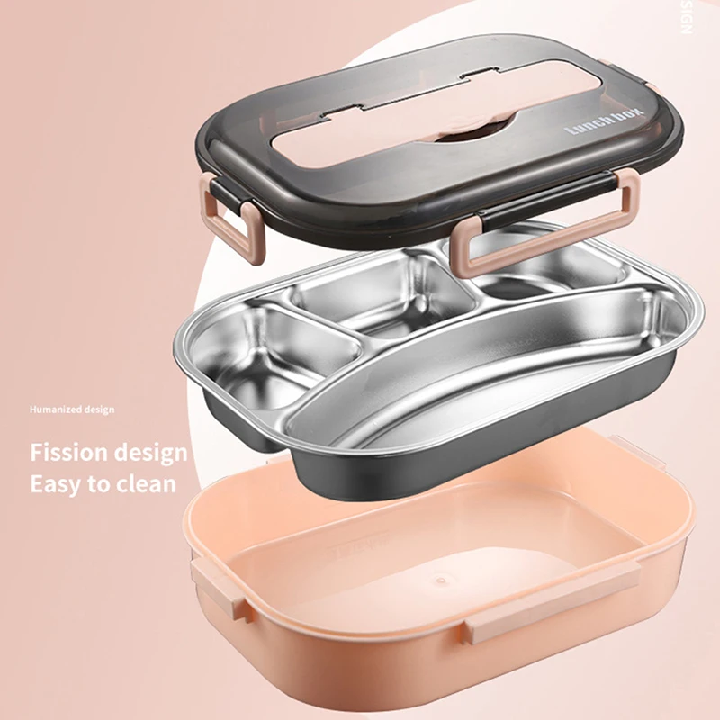 

Portable 304 Stainless Steel Lunch Box Hot Japanese Style Compartment Bento Box Kitchen Leakproof Food Container