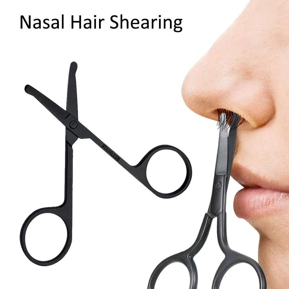 

Rounded Nose Hair Trimmer Safety Scissors Multi Purpose Scissor With Round Tip For Facial Hair Eyebrow Mustache Trimming