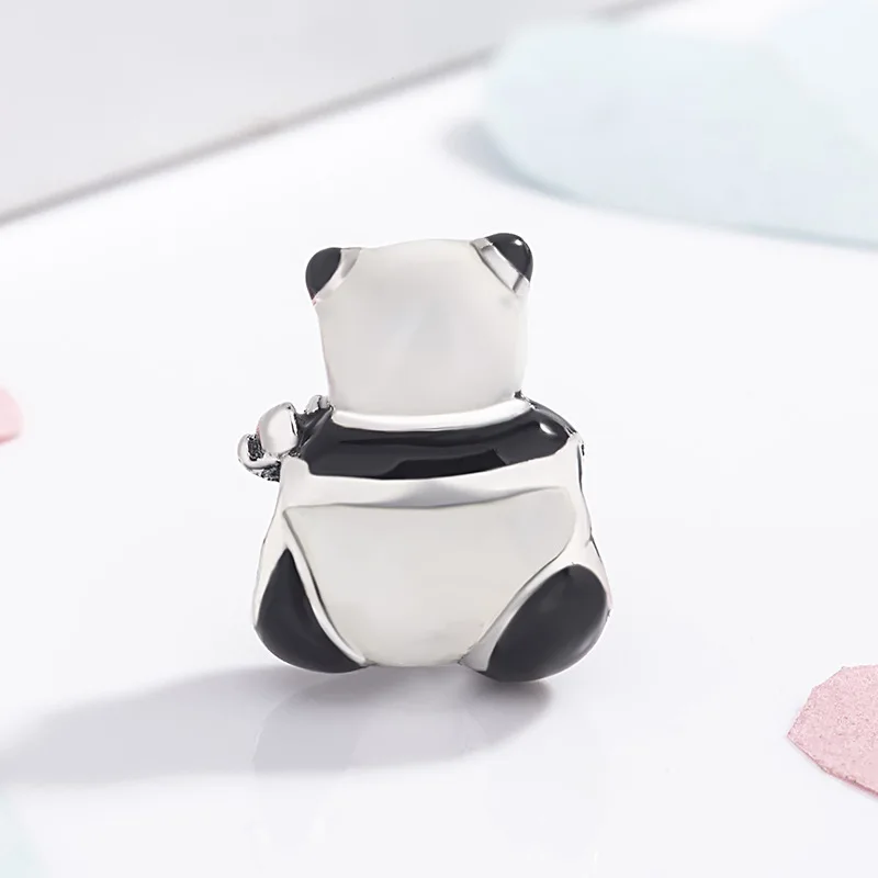 Бусины из серебра 925 пробы в виде животных с эмалью подходят для браслетов и