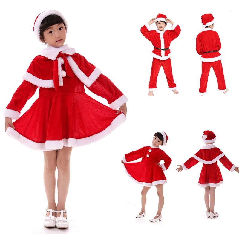 Рождественский костюм Санта Клауса для маленьких мальчиков/девочек комплект из 3