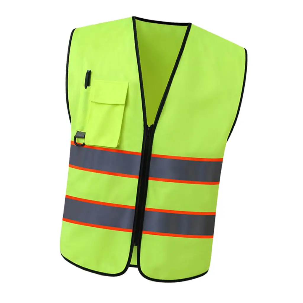 

Yellow High Visibility Reflective Safety Vest For Worker Traffic Warning