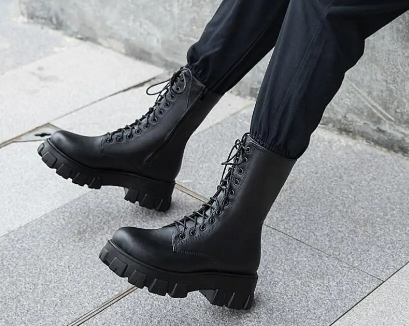 

Женская обувь 2021, модные ботинки Martin больших размеров, женские ботинки на платформе со шнуровкой, осенние ботинки, женские ботинки, женские ...