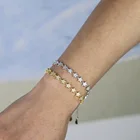 Оптовая продажа, новый очаровательный браслет с пятиконечными звездами с фианитами, серебряного цвета, браслет-цепочка для тенниса, браслет для хип-хопа, ювелирные изделия