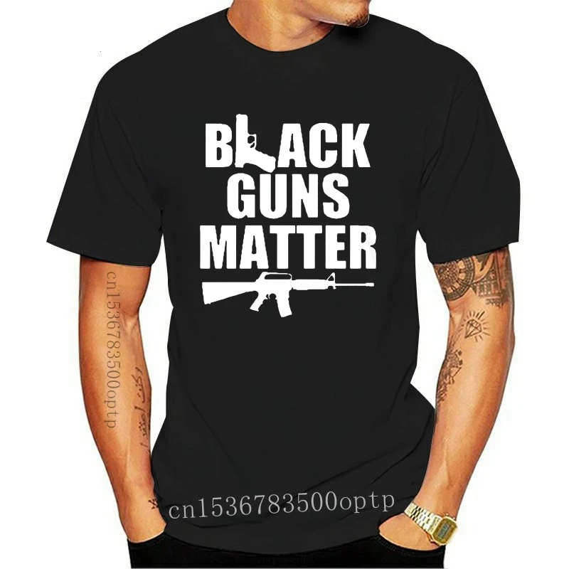 

New Black Guns Matter 9mm Ar15 - popular Tagless Tee T-Shirt100% cotton