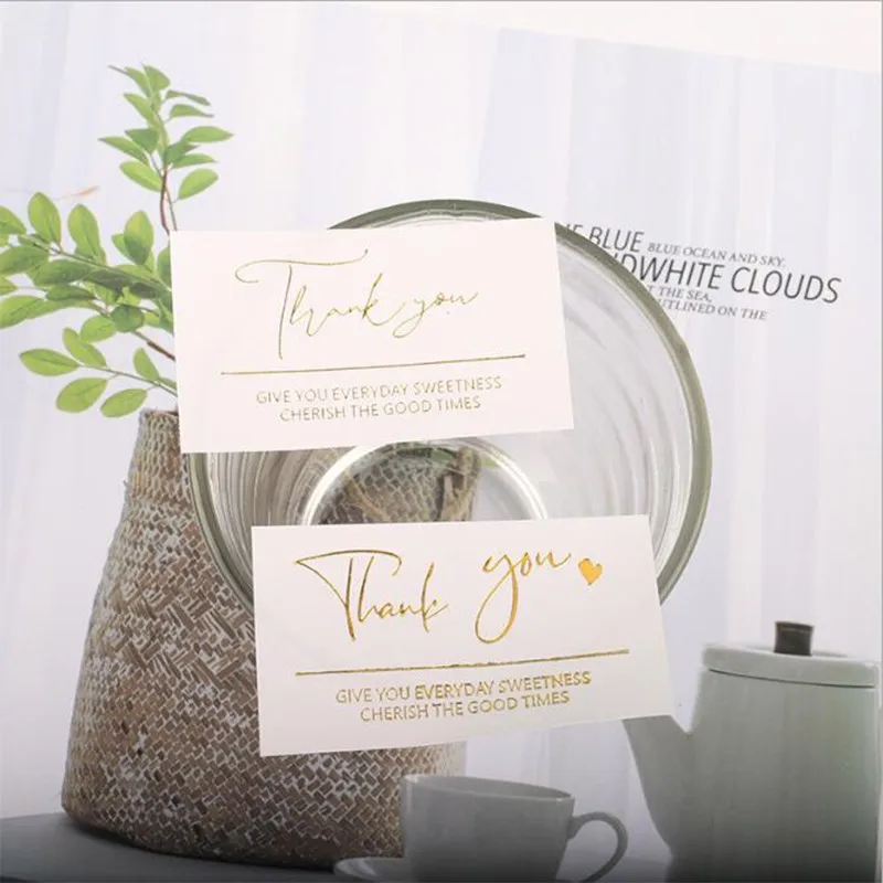 

800pcs/lot Wholesale bronzing stickers golden retro sealing stickers thank you square white label decorative stickers DIY