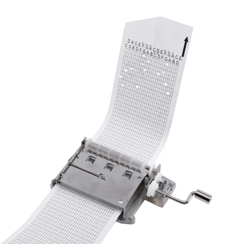 30-Note Tapes Hand Crank Music Mechanical Musical Box With Hole Puncher 3 Strips Create Your Own Diy | Дом и сад