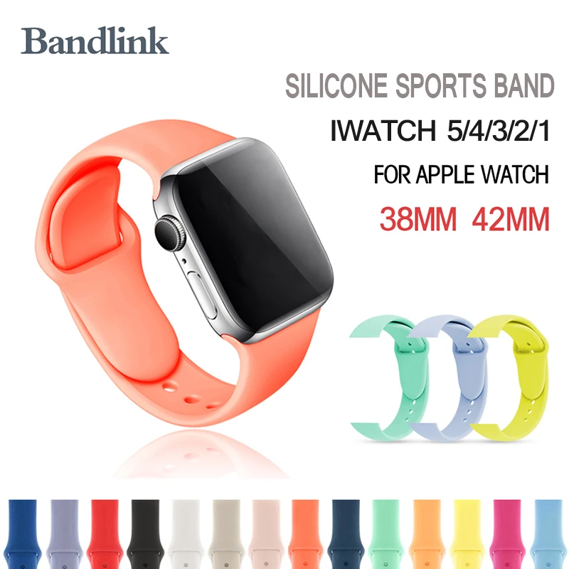 Силиконовый спортивный ремешок для часов iWatch серии 5/4/3/2/1 38 мм 40 Apple Watch 5/4