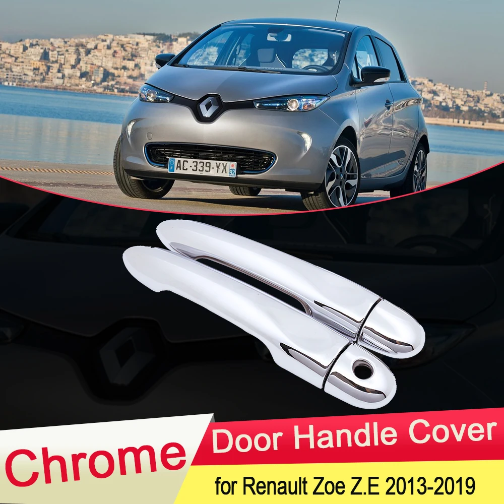 Для Renault Zoe Z.E 2013 2014 2015 2016 2017 2018 2019 хромированная крышка дверной ручки внешняя
