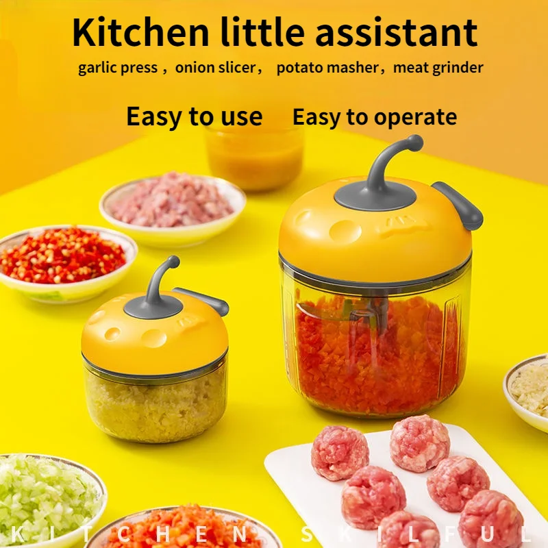 

100/900ML Home kitchen gadgets children's complementary food meat grinder cooking accessories garlic press potato onion slicer