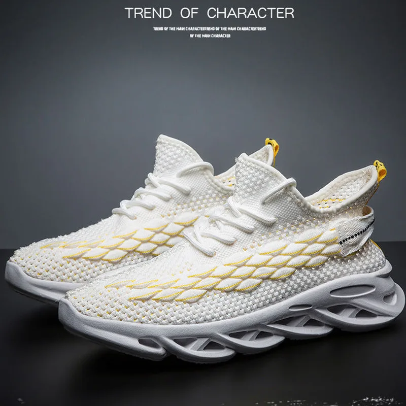 Мужская обувь Новинка 2019 года белая Осенняя для отдыха спортивная бега