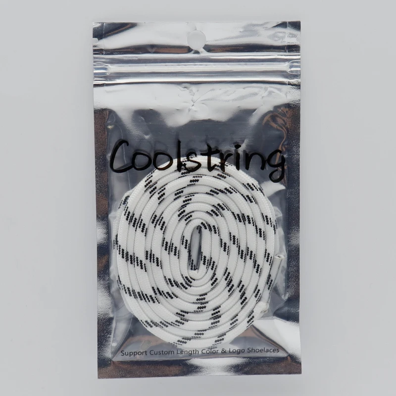 Coolstring 5.5mm Round Laces Sports Black White Red Shoelaces Unisex Casual Shoestring Bootlaces For Clunky Sneakers Dad Shoes