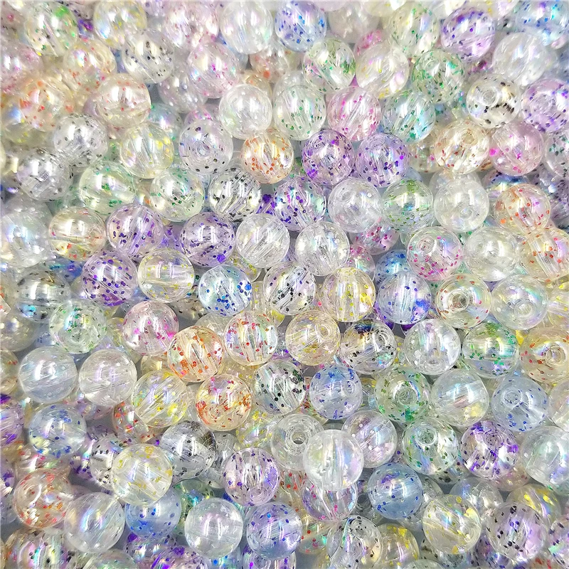 

10-20Pcs 8mm Star Acrylic Dreamy Round Loose Beads For DIY Jewelry Making Necklace Bracelet Bead Set Wholesale