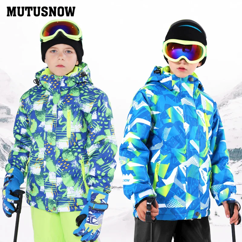 Детский лыжный костюм детская брендовая Водонепроницаемая теплая куртка и штаны